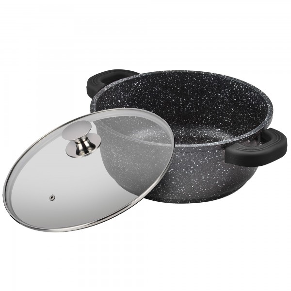 Cacerola al.fund.black alta piedra 28cm