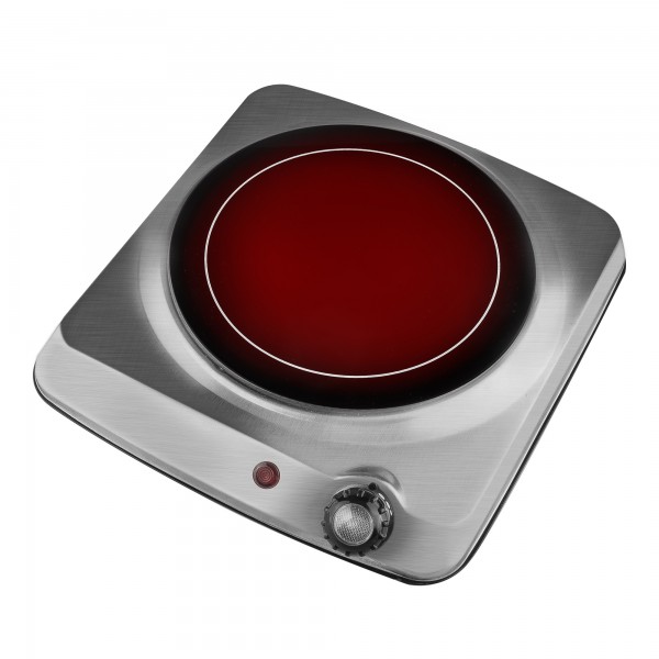 Hornillo inox. vitro. 1fuego 1200w kuken