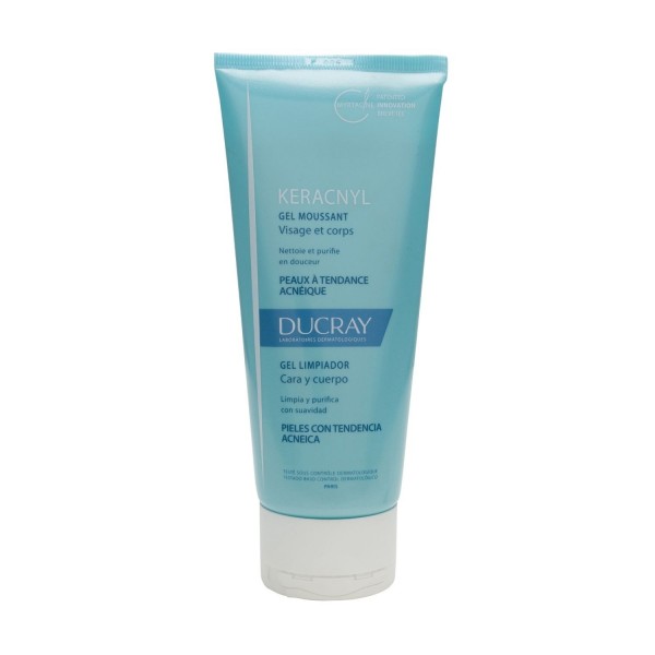 Ducray Keracnyl Gel Limpiador Cara y Cuerpo 200 