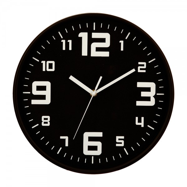 Reloj color negro ø30cm