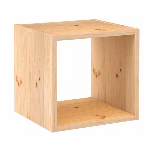 Estanteria modular 1 cubo dinamic pino macizo 36,2 x 33 x 36,2 cm