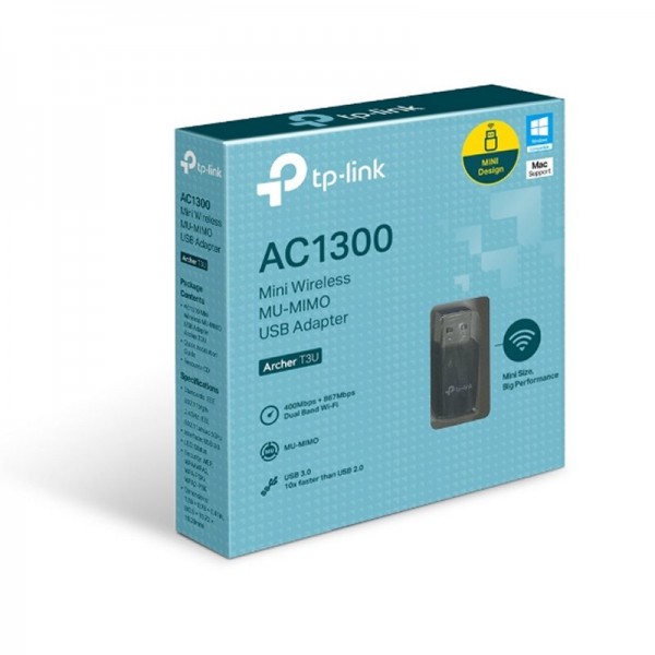 Tp-link archer t3u mini adaptador usb wifi ac1300
