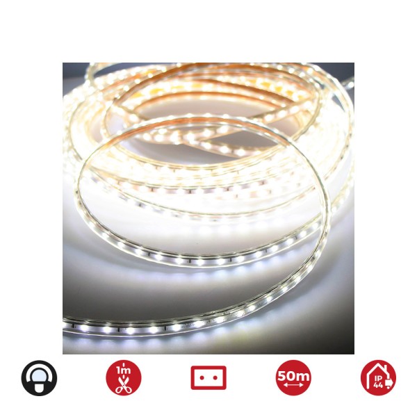 Tira de led 60 leds/m 4,2w/m 220-240v ip44 50 m blanco frio