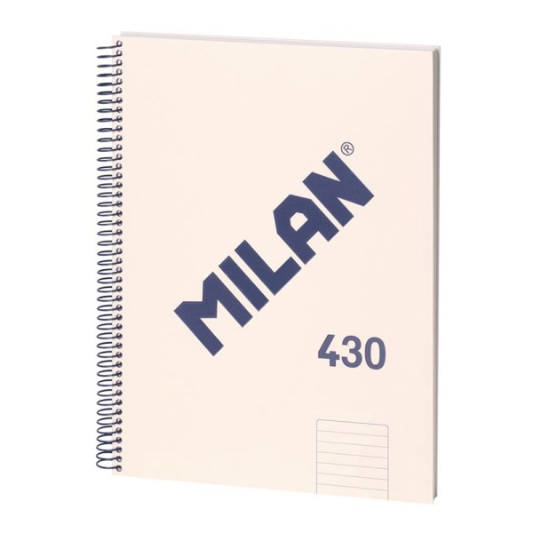 Cuaderno a4 con espiral pautado 7 mm beige (pack 3 unidades)