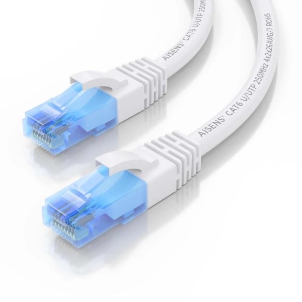 Aisens cable rj45 cat.6 utp awg26 cca blanco 1.0