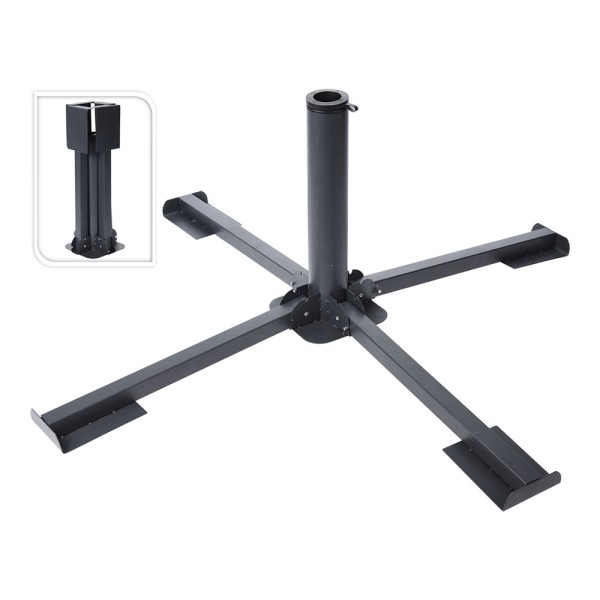 Base parasol metal plegable 4 patas
