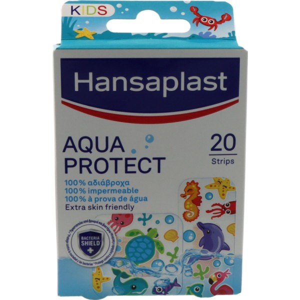 Hansaplast Aqua Protect Kids 20 Apósitos Impermeables Dibujos
