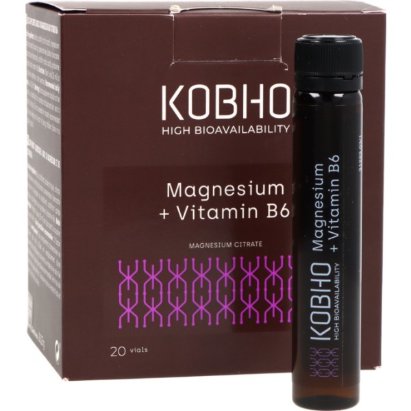 Kobho Magnesio + Vitamina B6 20 Viales 25 ml