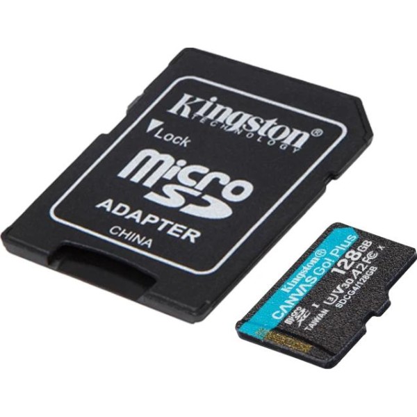 Kingston microsd canvas go! plus 4 128gb 200 mb-s