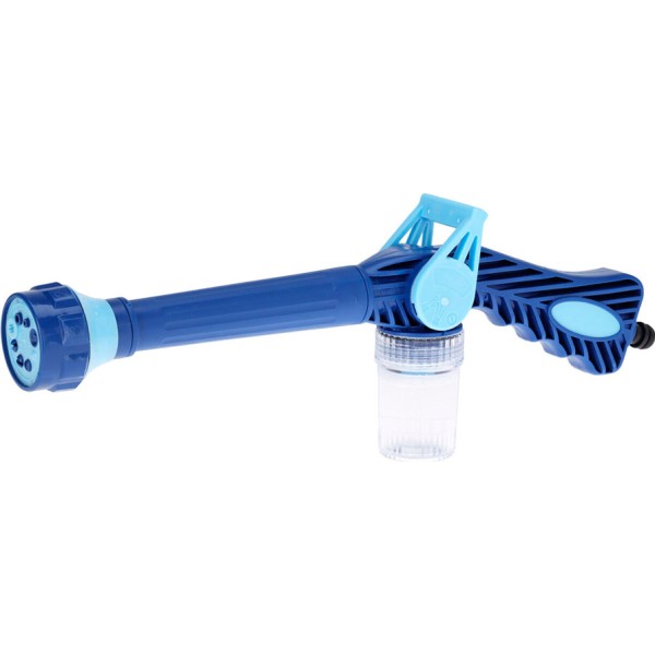 Pistola de agua con depósito para jabón, 8 funciones, 13 x 41 x 5 cm