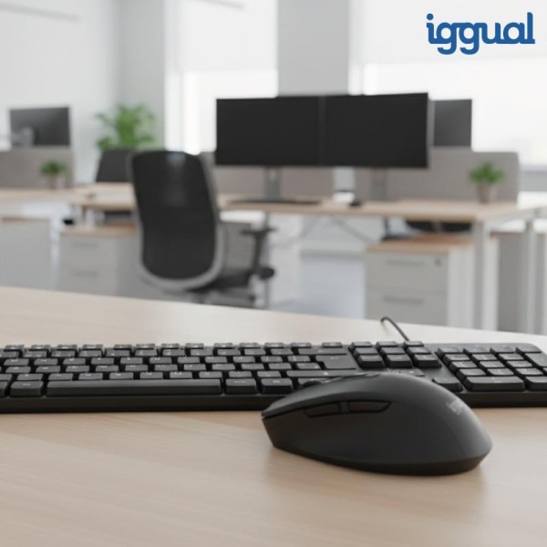 Iggual teclado usb estándar ck-silent-105t negro
